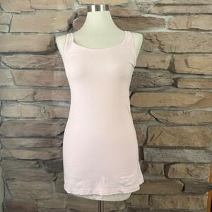 Lululemon Approx. S Light Pink Scoop Neck Slim Fit Athletic Tank Top Longline